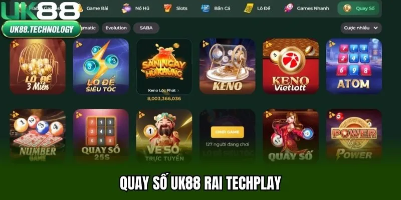 Quay số UK88 tại TechPlay